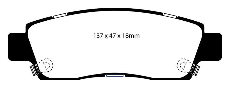 EBC 07+ Buick Enclave 3.6 Yellowstuff Rear Brake Pads - Corvette Realm