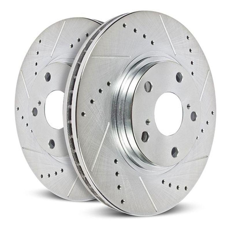Power Stop 21-22 Ford F-150 Rear Drilled & Slotted Rotor (Pair) - Corvette Realm