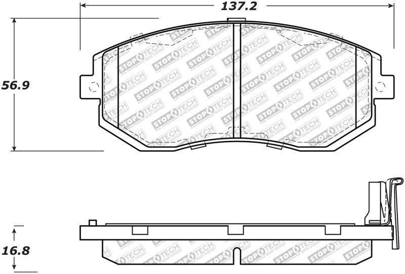 StopTech Street Select Brake Pads - Front - Corvette Realm