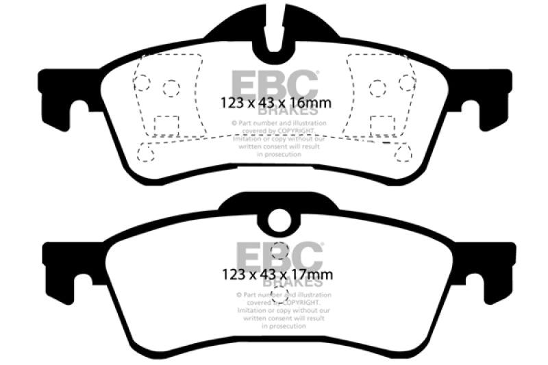 EBC 04-06 Mini Hardtop 1.6 Redstuff Rear Brake Pads - Corvette Realm