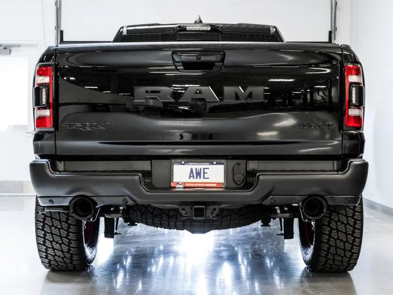 AWE Tuning 2021 RAM 1500 TRX 0FG Cat-Back Exhaust - Diamond Black Tips - Corvette Realm