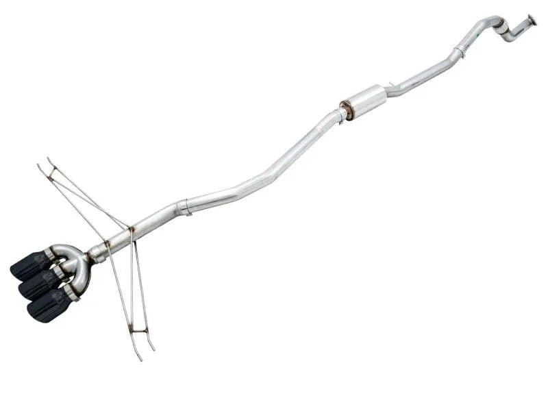 AWE Tuning 2016+ Honda Civic Si Track Edition Exhaust w/Front Pipe & Triple Diamond Black Tips - Corvette Realm