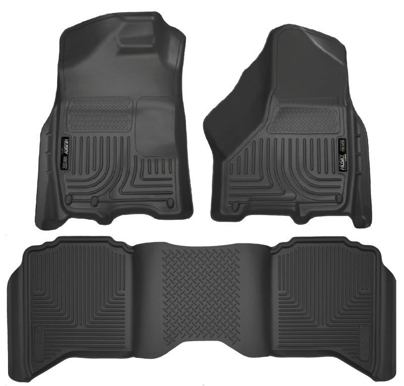 Husky Liners 2012 Dodge Ram 1500/2500 Crew Cab WeatherBeater Combo Black Floor Liners - Corvette Realm