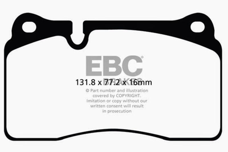 EBC 11-14 Audi TT RS 2.5 Turbo Yellowstuff Front Brake Pads - Corvette Realm