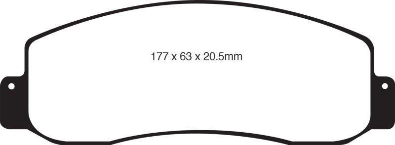 EBC 05-07 Ford F250 (inc Super Duty) 5.4 (2WD) Extra Duty Front Brake Pads - Corvette Realm