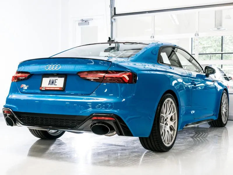 AWE Tuning Audi B9.5 RS5 Sportback Non-Resonated Touring Edition Exhaust - RS-Style Diamond Blk Tips - Corvette Realm