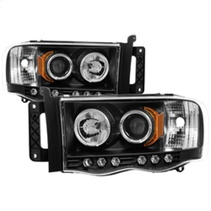 Spyder Dodge Ram 1500 02-05/Ram 2500 03-05 Projector Headlights LED Halo LED Blk PRO-YD-DR02-HL-BK - Corvette Realm