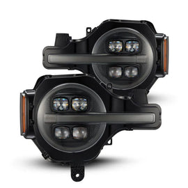 AlphaRex 21-23 Ford Bronco NOVA LED Proj Headlights Alpha-Black w/Activ Light/Seq Signal/DRL - Corvette Realm