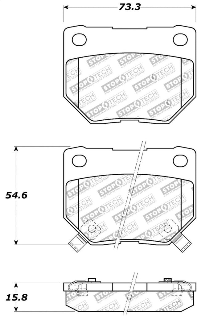 StopTech Performance 06-07 Subaru Impreza WRX (Exc STi) Rear Brake Pads - Corvette Realm