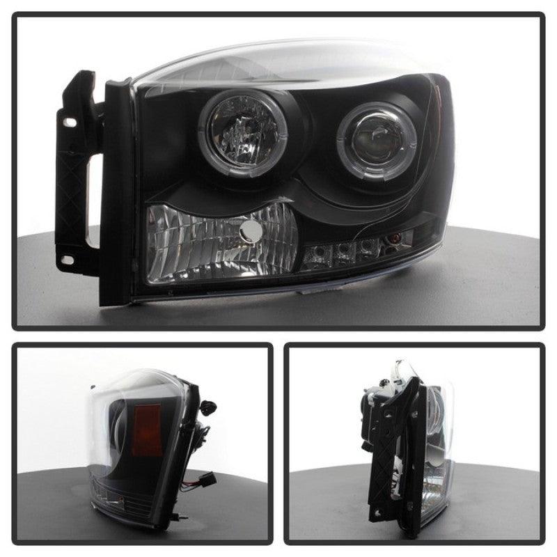 Spyder Dodge Ram 1500 06-08/Ram 2500 06-09 Projector Headlights LED Halo LED Blk PRO-YD-DR06-HL-BK - Corvette Realm