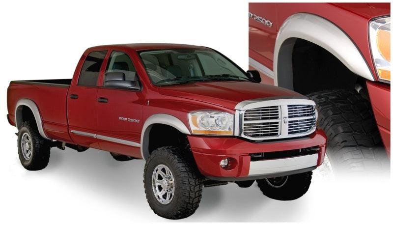 Bushwacker 02-08 Dodge Ram 1500 Fleetside Extend-A-Fender Style Flares 4pc 78.0/96.0in Bed - Black - Corvette Realm