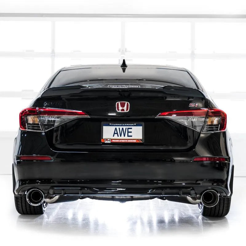 AWE Tuning 22+ Honda Civic Si/Acura Integra Track Edition Catback Exhaust - Dual Chrome Silver Tips - Corvette Realm