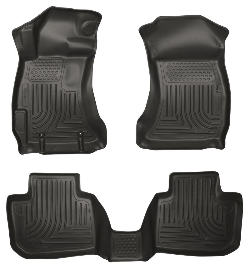 Husky Liners Subaru 12-14 Impreza/2015 WRX/STi WeatherBeater Combo Front&2nd Row Black Floor Liners - Corvette Realm