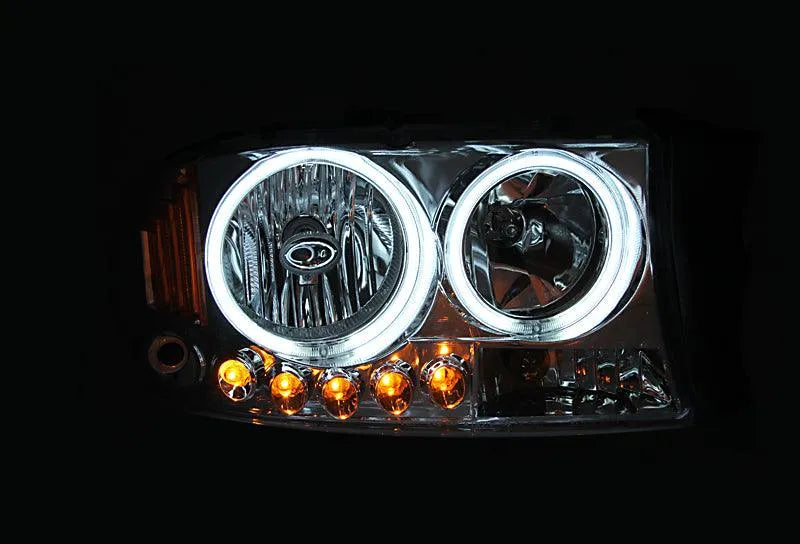 ANZO 1994-2001 Dodge Ram Crystal Headlights Black - Corvette Realm