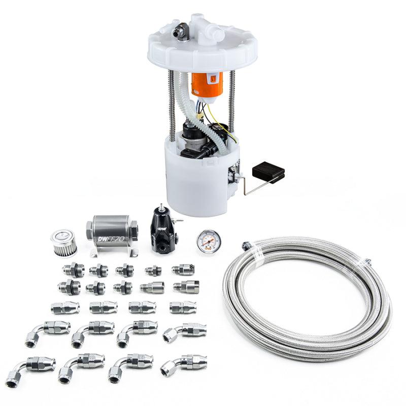 DeatschWerks 06-11 Honda Civic Si K20 DW400 Pump Module & Return Kit w/PTFE Fuel Lines - Corvette Realm
