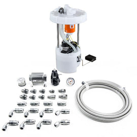 DeatschWerks 06-11 Honda Civic Si K20 DW400 Pump Module & Return Kit w/PTFE Fuel Lines - Corvette Realm