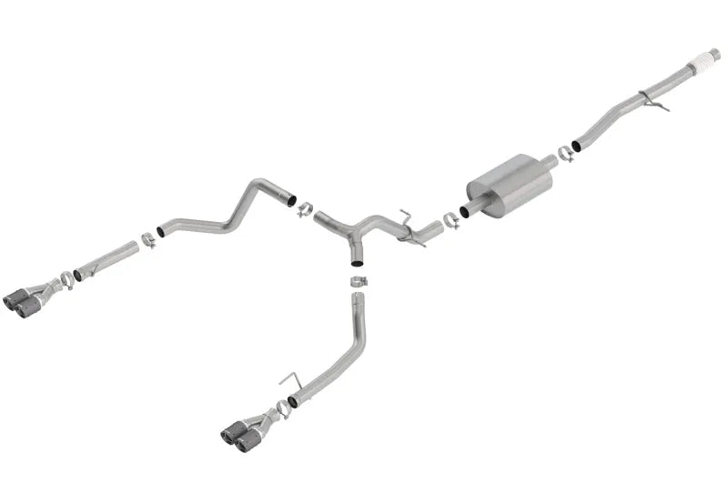 Borla 19-25 Chevy Silverado / GMC Sierra 1500 5.3L V8 CC SB 147.4in WB S-Type Cat-Back w/ Quad CF Round Tips