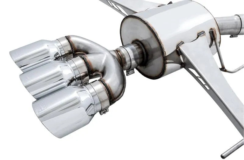 AWE Tuning 2017+ Honda Civic Type R Touring Edition Exhaust w/Front & Mid Pipes - Chrome Silver Tips - Corvette Realm