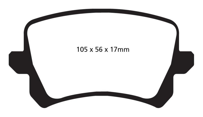 EBC 15+ Audi Q3 2.0 Turbo Redstuff Rear Brake Pads - Corvette Realm