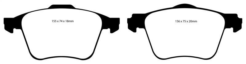 EBC 11+ Volvo S60 2.5 Turbo T5 (315mm Front Rotors) Yellowstuff Front Brake Pads - Corvette Realm