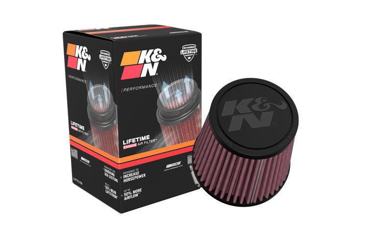 K&N Universal Clamp-On Air Filter 3in FLG /4 1/2in B / 3 1/2in T / 4 3/8in H - Corvette Realm