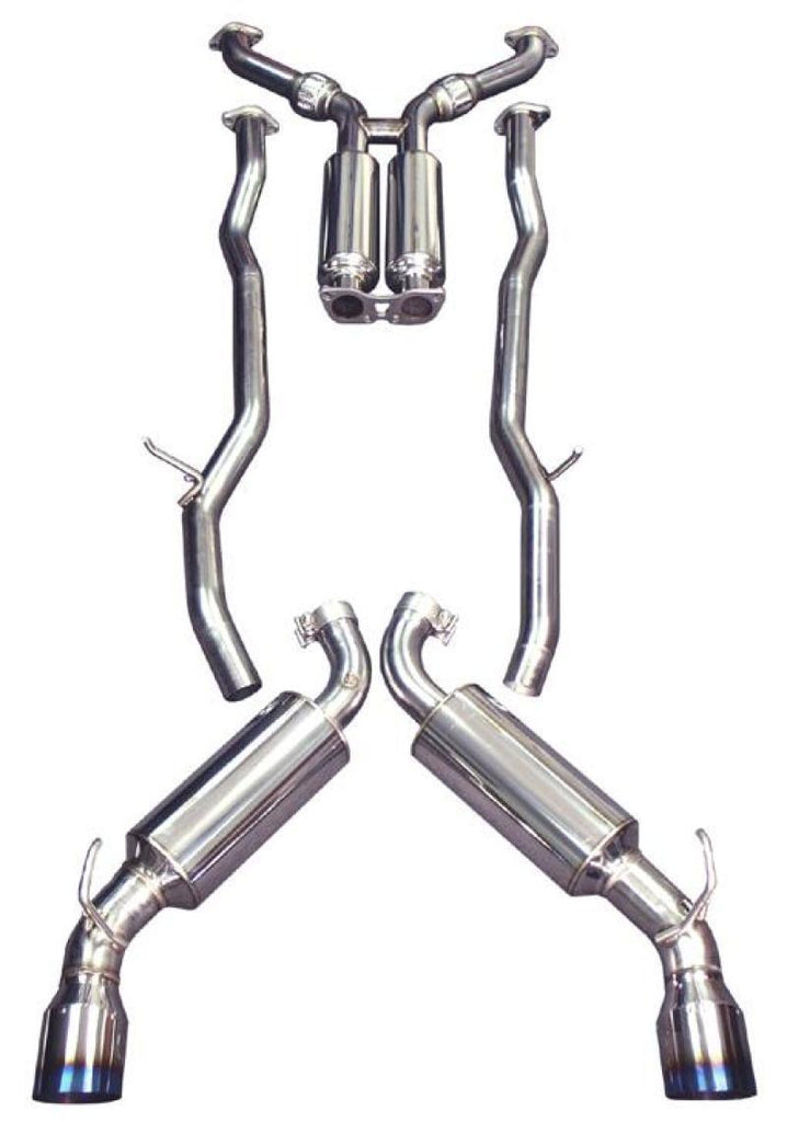 Injen 09-20 Nissan 370Z Dual 60mm SS Cat-Back Exhaust w/ Built In Resonated X-Pipe - Corvette Realm