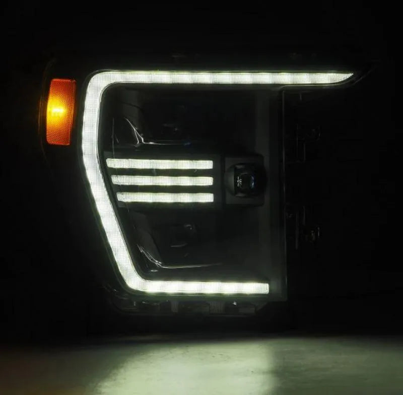 AlphaRex 21-22 Ford F150 PRO-Series Projector headlights Black w/Activ Light/Seq Signal - Corvette Realm