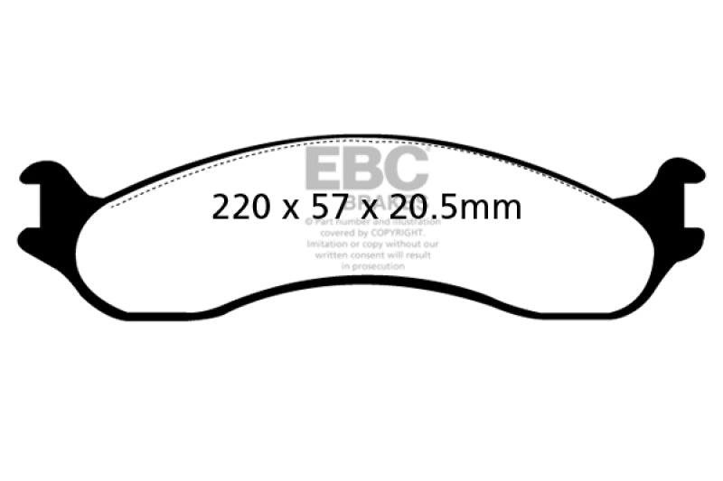 EBC 98-03 Dodge B250 B2500 Cargo 2500 Van 3/4 Ton Yellowstuff Front Brake Pads - Corvette Realm