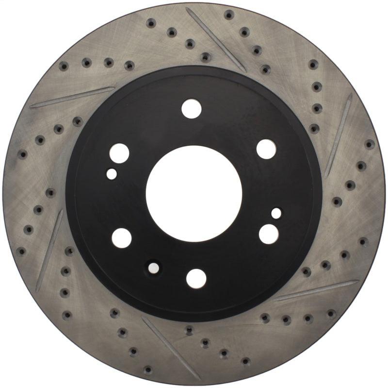 StopTech 05-10 GMC Sierra 1500 (w Rear Drum) / 07-09 GMC Yukon Front Right Slotted & Drilled Rotor - Corvette Realm