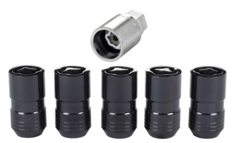 McGard Wheel Lock Nut Set - 5pk. (Cone Seat) M14X1.5 / 22mm Hex / 1.639in OAL - Black - Corvette Realm