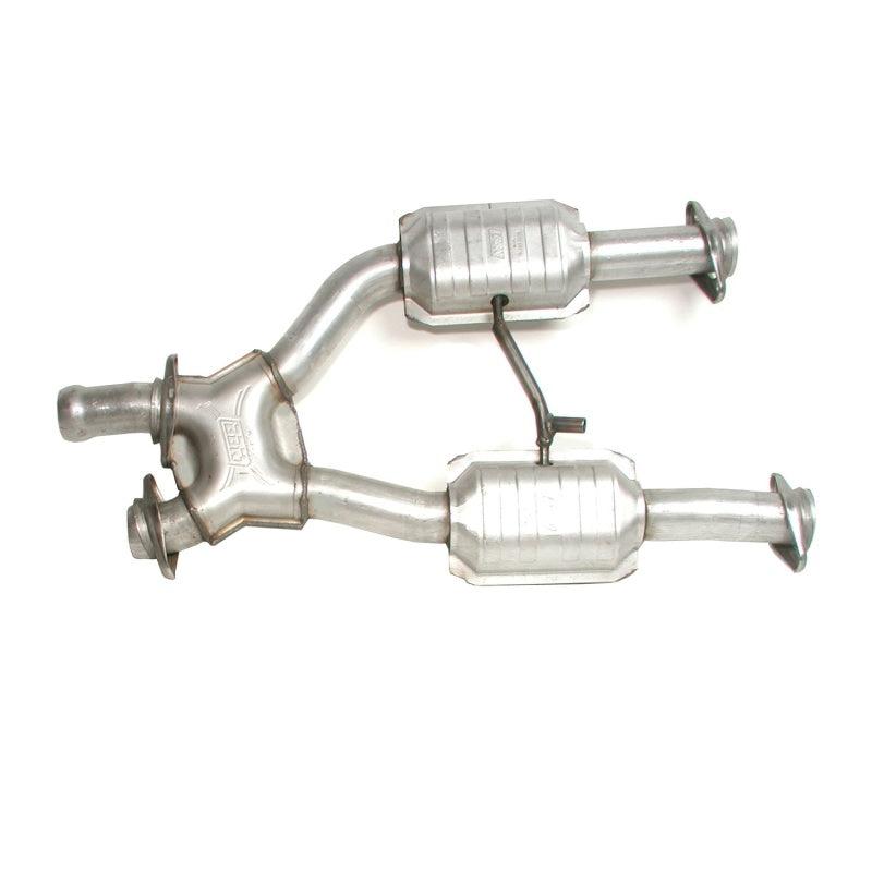 BBK 96-04 Mustang 4.6 GT / Cobra Short Mid X Pipe w Catalytic Converters 2-1/2 For Long Tube Headers - Corvette Realm