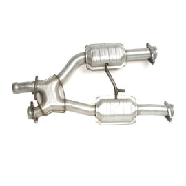 BBK 96-04 Mustang 4.6 GT / Cobra Short Mid X Pipe w Catalytic Converters 2-1/2 For Long Tube Headers - Corvette Realm