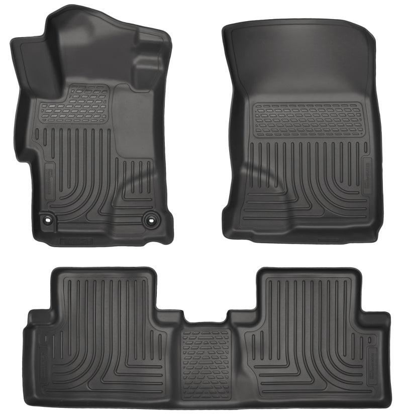 Husky Liners 2014 Honda Civic Sedan WeatherBeater Black Front & 2nd Seat Floor Liners - Corvette Realm