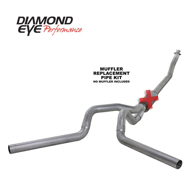 Diamond Eye KIT 4in TB MFLR RPLCMENT PIPE DUAL AL: 94-02 DODGE CUMMINS 5.9L - Corvette Realm