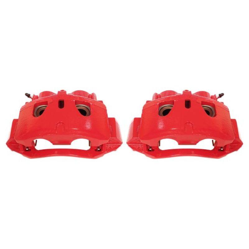 Power Stop 11-19 Chevrolet Silverado 2500 HD Front Red Calipers w/Brackets - Pair - Corvette Realm