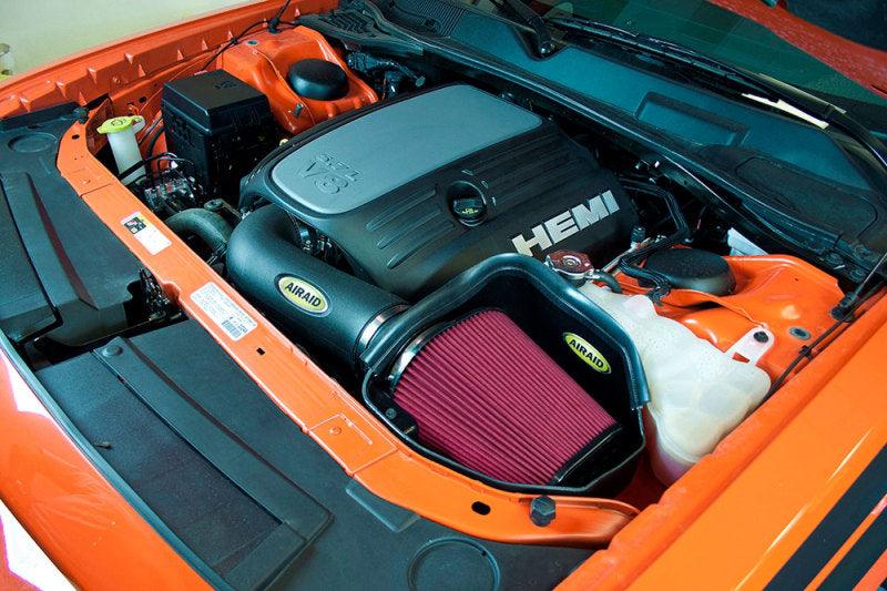 Airaid 11-14 Dodge Charger/Challenger MXP Intake System w/ Tube (Oiled / Red Media) - Corvette Realm