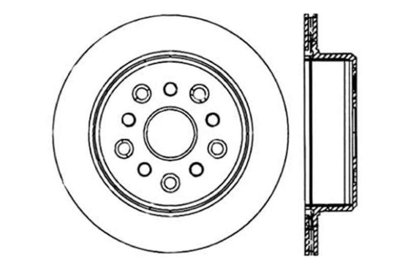 StopTech 5/93-98 Toyota Supra Left Rear Slotted & Drilled Rotor - Corvette Realm