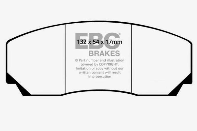 EBC 90-00 Aston Martin Vantage 5.3 (Twin Supercharged)(AP) Redstuff Front Brake Pads - Corvette Realm