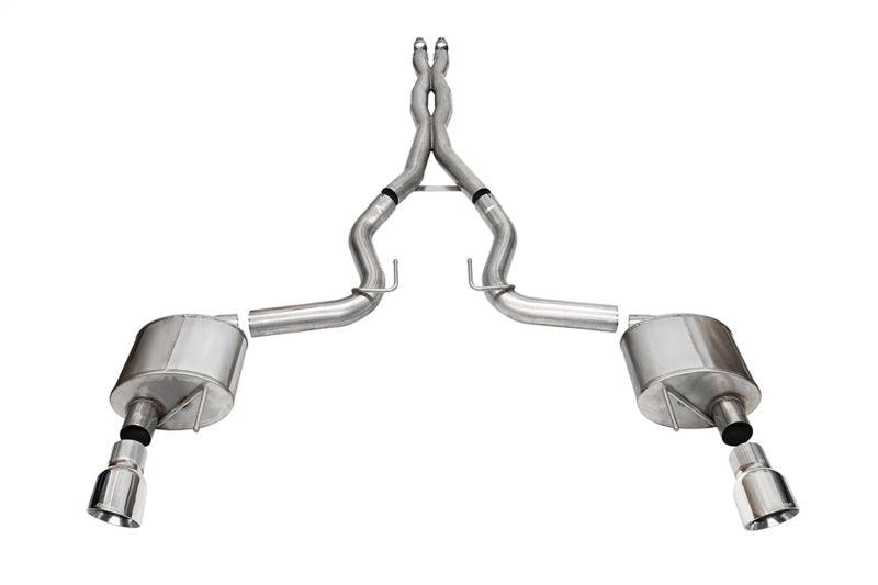Corsa 2024 Ford Mustang GT Xtreme Cat-Back Exhaust Sys. 3.0in Dual Rear Exit w/4.5in Pro Series Tips - Corvette Realm