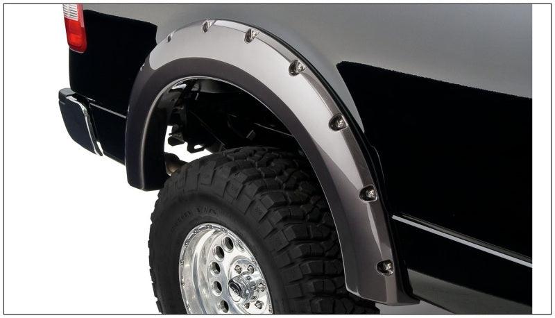 Bushwacker 04-08 Ford F-150 Styleside Pocket Style Flares 4pc 66.0/78.0/96.0in Bed - Black - Corvette Realm