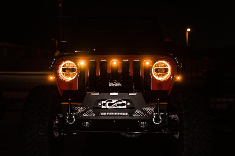 DV8 Offroad 2018+ Jeep JL Grill Amber Marker Lights - Corvette Realm