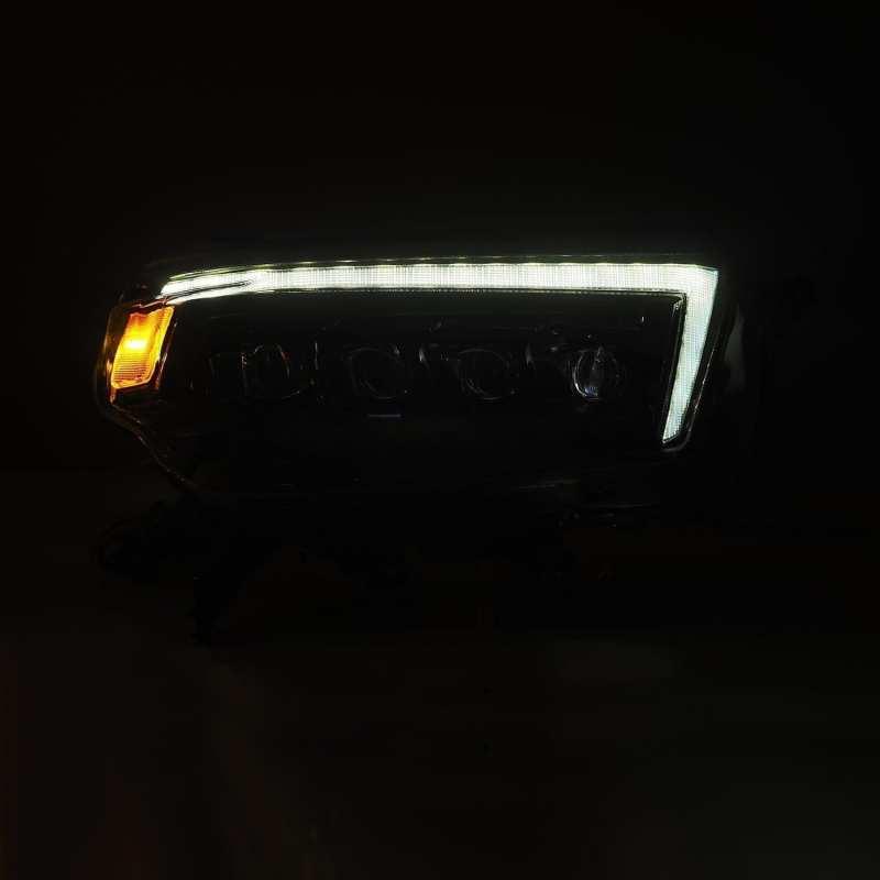 AlphaRex 10-13 Toyota 4Runner NOVA LED Proj Headlights Plank Style Alpha Black w/Seq Signal/DRL - Corvette Realm
