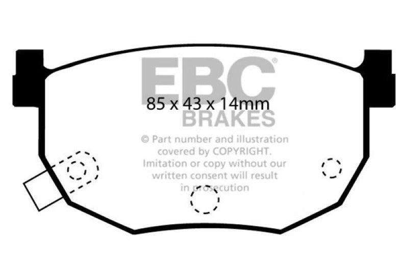 EBC 99-01 Hyundai Elantra 2.0 Greenstuff Rear Brake Pads - Corvette Realm