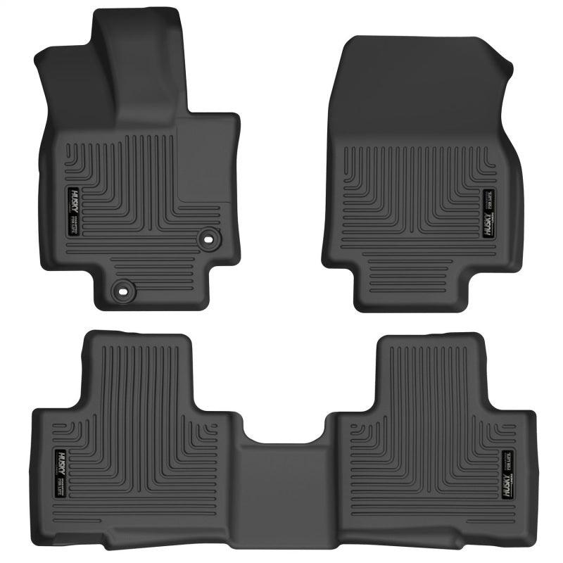 Husky Liners 20-21 Highlander All / 21 Highlander XSE Weatherbeater Front & 2nd Seat Liners - Black - Corvette Realm