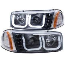 Load image into Gallery viewer, ANZO 1999-2006 Gmc Sierra 1500 Projector Headlights w/ U-Bar Black - Corvette Realm