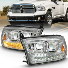 Load image into Gallery viewer, ANZO 2009-2018 Dodge Ram 1500 Led Projector Plank Style Switchback H.L Halo Chrome Amber (OE Style) - Corvette Realm