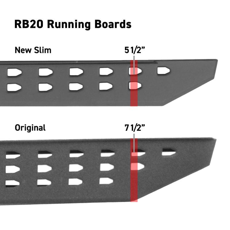 Go Rhino RB20 Slim Running Boards - Universal 80in. - Tex. Blk - Corvette Realm