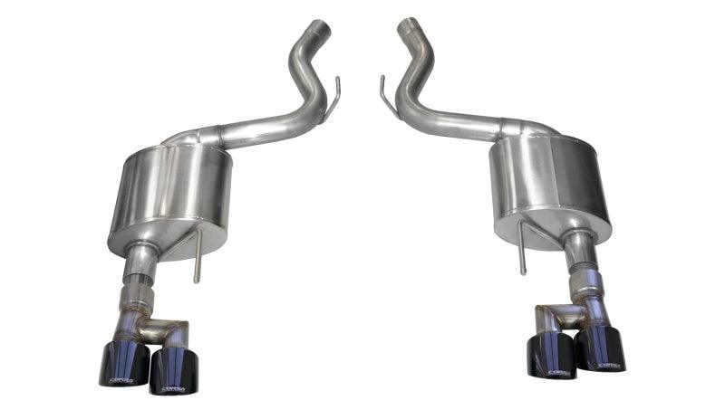 Corsa 18-19 Ford Mustang 5.0L V8 3in Sport Axle-Back Dual Rear Exit w/ 4in Black PVD Pro-Series Tips - Corvette Realm