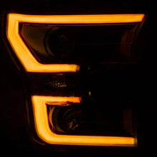 Load image into Gallery viewer, ANZO 2015-2017 Ford F-150 Projector Headlights w/ Plank Style Switchback Black w/ Amber - Corvette Realm