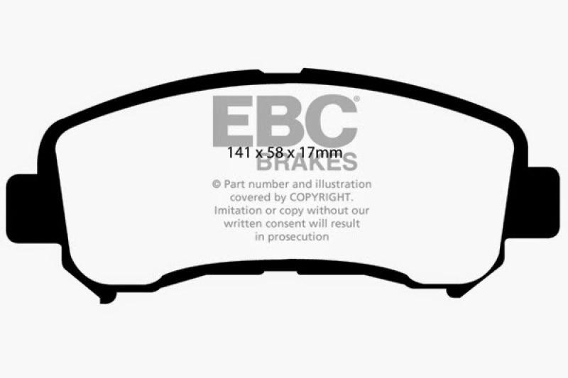 EBC 14+ Nissan Juke 1.6 Turbo Nismo RS Redstuff Front Brake Pads - Corvette Realm